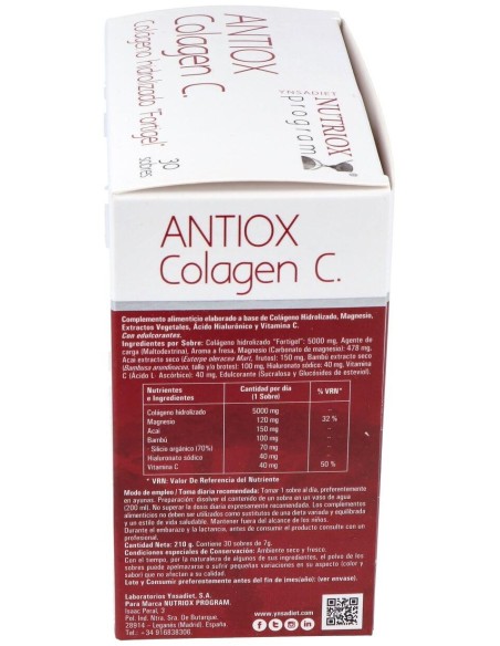 Colágeno Antiox Fortigel 30 Sobres de Ynsadiet