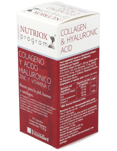 Colágeno + Ácido Hialurónico 30 Caps de Ynsadiet
