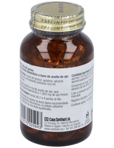 Aceite De Ajo 115Perlas de Santiveri