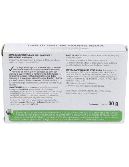 Artrosin Cartilago Manta Raya 60Cap. de Santiveri