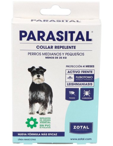 Parasital Collar Antiparasitario Perros Peq/Med de Zotal Vet