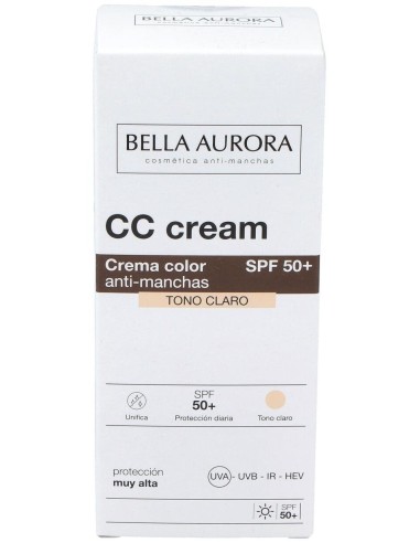 Cc Cream Spf 50+ Tono Claro 30Ml. de Bella Aurora