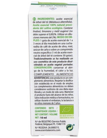 Aceite Esencial Arbol Del Te Bio 10 Ml de Esential Aroms