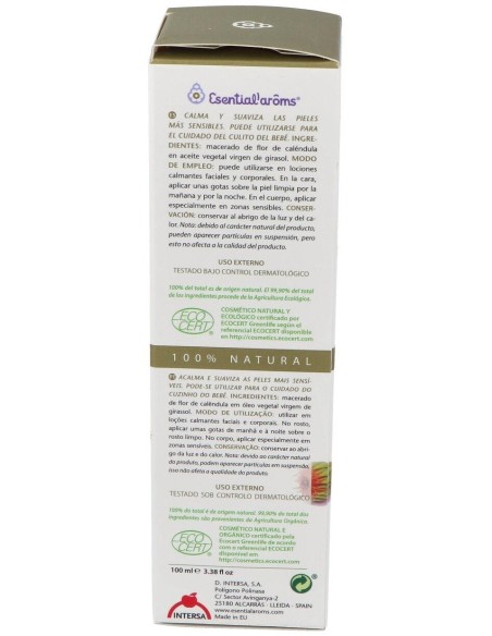 Extracto Lipidico Calendula Bio 100 Ml de Esential Aroms