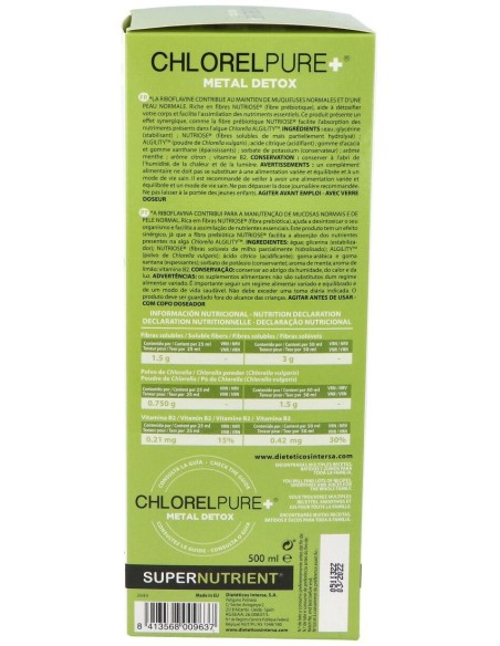 Chlorelpure+ Metal Detox 500Ml. de Intersa