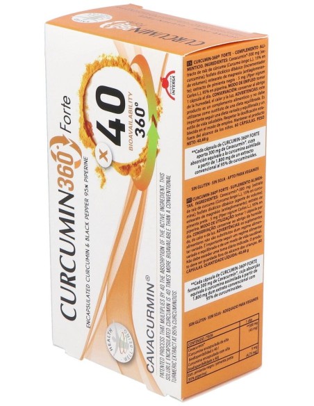 Curcumin 360º Forte 60 Capsulas de Intersa