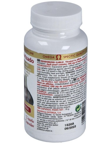 Ajo Desodorizado 100Perlas de Intersa