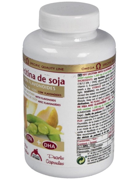 Lecitina De Soja Con Flavonoides 1200Mg.90Perlas de Intersa
