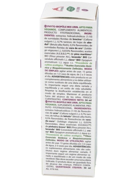 Phyto-Bipole Mix-Urin (Cystit) 50Ml. de Phytobiopole