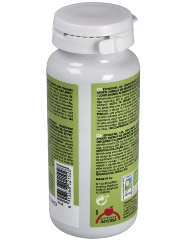 Espirulina (500 Mg.) 180 Comprimidos Bio de Intersa