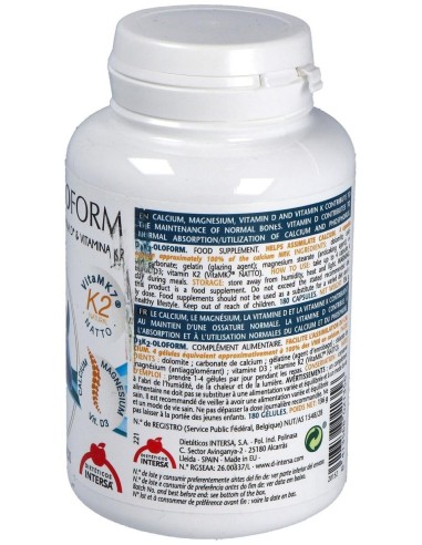 D3K2 Oloform 180 Comprimidos de Intersa