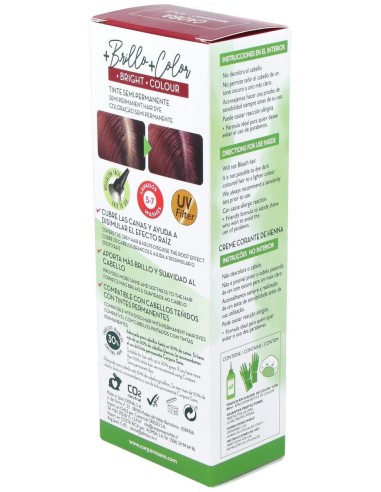 Crema Colorante Henna Caoba 80Ml. de Corpore Sano