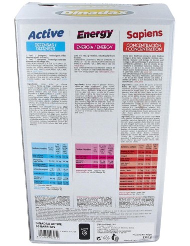 Dinadax Active (Yogur) Expositor 60Barritas de Pharmadiet