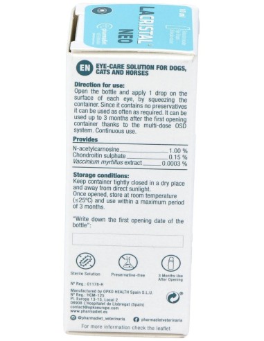 Lacristal Neo 10Ml de Opko Pharmadiet Vet