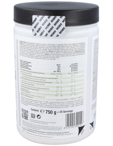 Weider Vegan Protein Vainilla 750Gr. de Weider