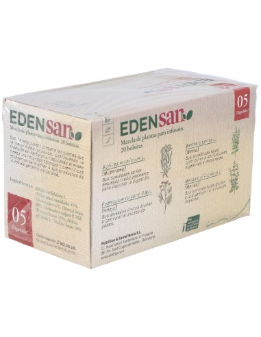 Edensan  Digestión 05  Envase 20 Filtros(20 Infusiones) de Edensan®