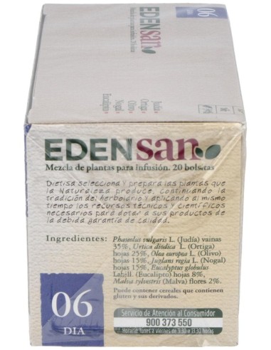 Edensan  Glucosa 06  Envase 20 Filtros(20 Infusiones) de Edensan®
