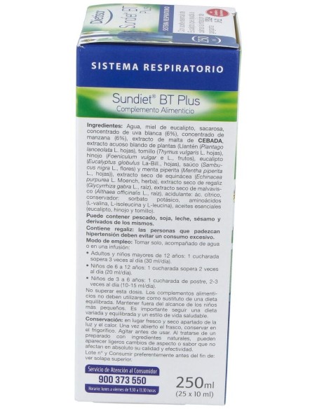 Sundiet Bt Plus Bronquios 250Ml. de Dietisa (Dielisa)