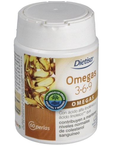 Omegas 3-6-9  Envase 60 Perlas(30-60 Días) de Dielisa®