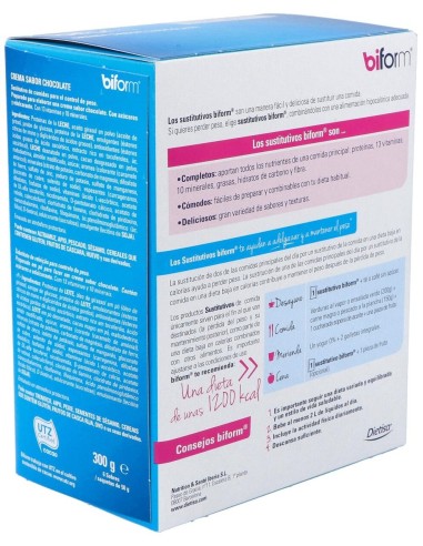 Crema Chocolate   Envase 6 Sobres(6 Comidas) de Biform®