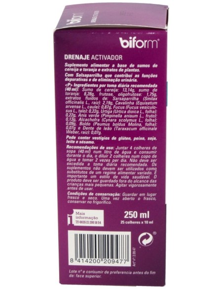 Drenaje Activador  250 Ml   Envase 250 Ml(7 Días) de Biform®