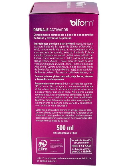 Drenaje Activador  500 Ml  Envase 500 Ml(14 Días) de Biform®