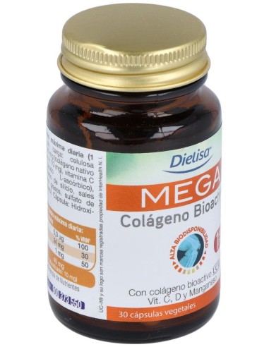 Mega Colágeno Uc-Ii   Envase 30 Cápsulas(30 Dias) de Dielisa®