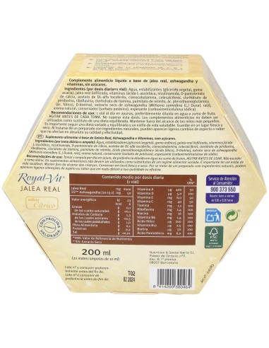 Jalea Real Royal Vit Expert Sin Azucar 20Viales de Dietisa (Dielisa)
