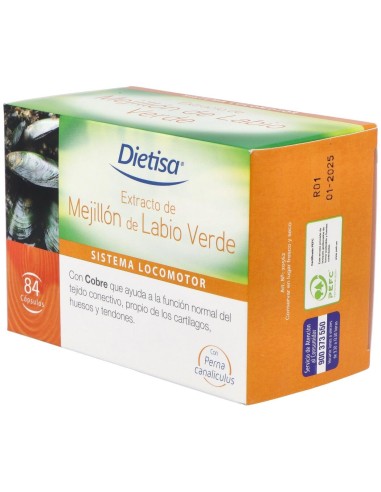 Mejillón De Labio Verde   Envase 84 Cápsulas(21-28 Días) de Dielisa®