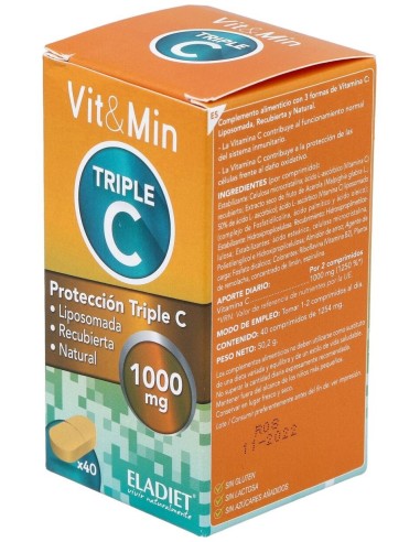 Triple C Vit. C Liposomada 40Comp. de Eladiet