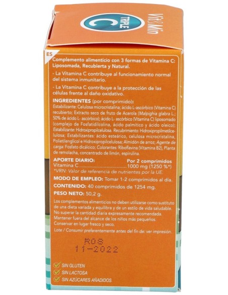 Triple C Vit. C Liposomada 40Comp. de Eladiet
