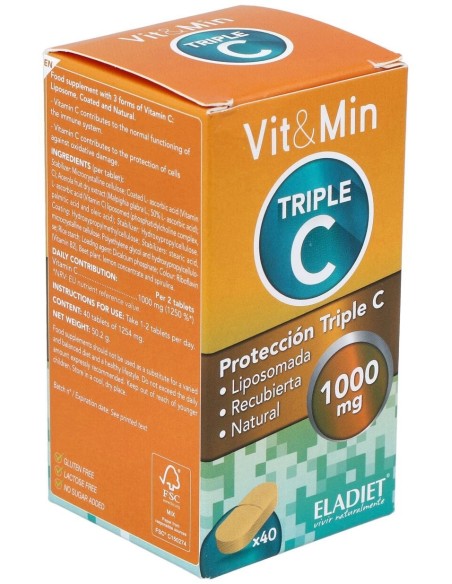 Triple C Vit. C Liposomada 40Comp. de Eladiet