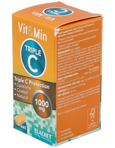 Triple C Vit. C Liposomada 40Comp. de Eladiet