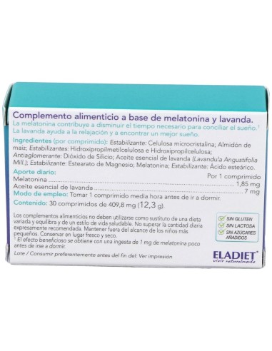 Melatonina Retard 30Comp. de Eladiet