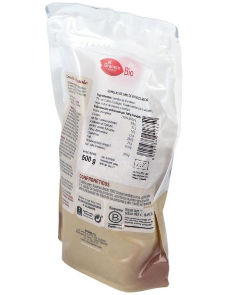 Semillas De Lino 500Gr.  Bio de El Granero