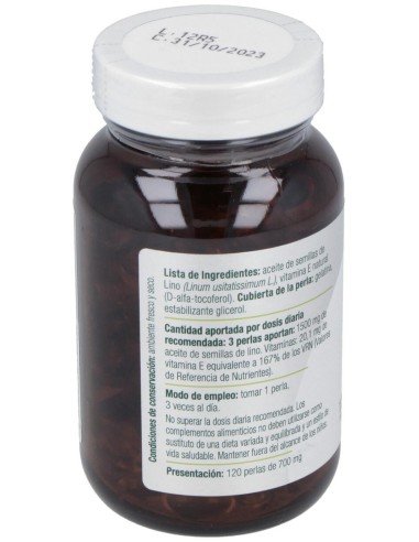 Linogran Aceite De Lino 120Perlas de El Granero