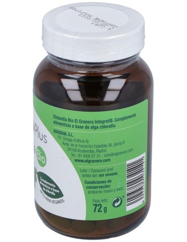 Chlorella Bio 180Comp. de El Granero
