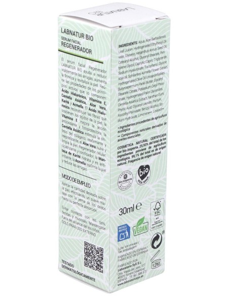 Serum Facial Regenerador Centella Asiatica 30M Bio de Labnatur Bio
