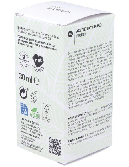 Ricino Aceite 30Ml.+ Kit Rimel de Labnatur Bio