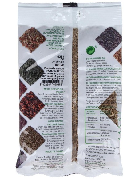 Anis Verde Bolsa 60Gr. de Soria Natural