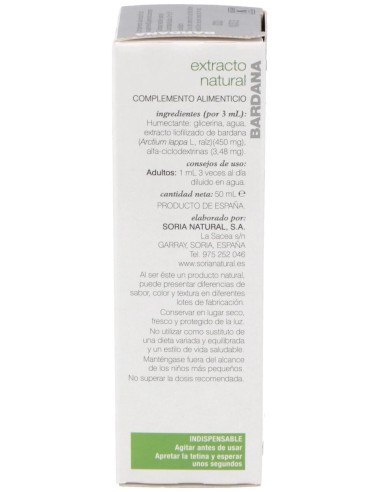 Ext. Bardana Xxi 50Ml. S/Al de Soria Natural