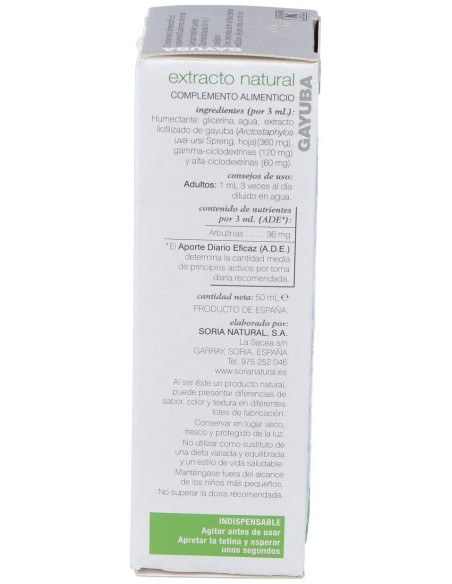 Ext. Gayuba Xxi 50Ml. S/Al de Soria Natural