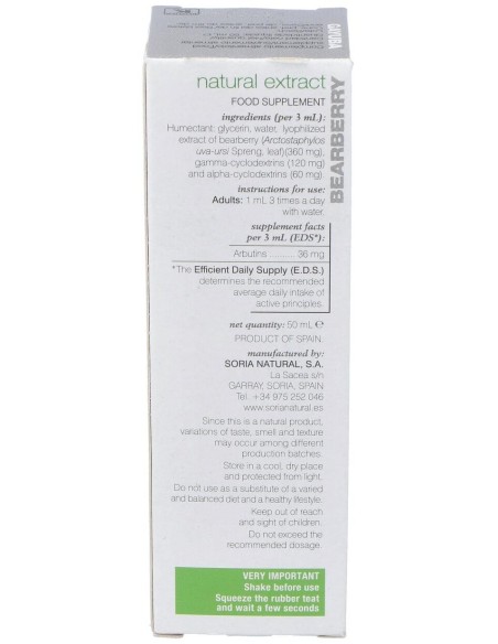 Ext. Gayuba Xxi 50Ml. S/Al de Soria Natural