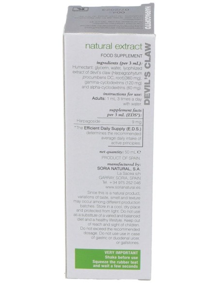 Ext. Harpagofito Xxi 50Ml. S/Al de Soria Natural