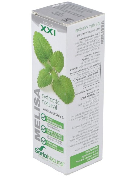 Ext. Melisa Xxi 50Ml. S/Al de Soria Natural