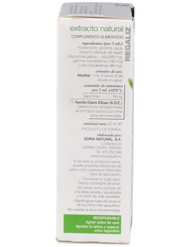 Ext. Regaliz Xxi 50Ml. S/Al de Soria Natural