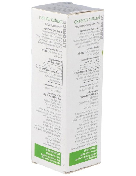 Ext. Regaliz Xxi 50Ml. S/Al de Soria Natural