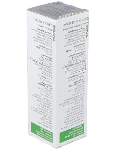 Ext. Tomillo Xxi  50Ml. S/Al de Soria Natural