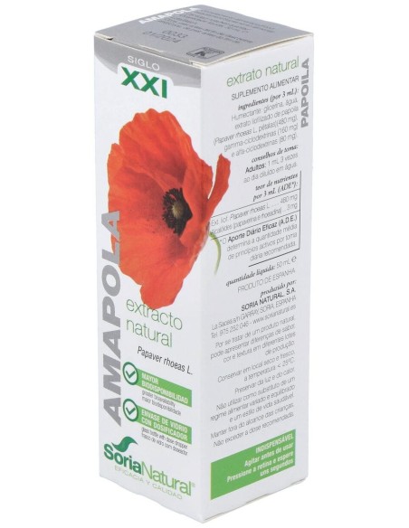Ext. Amapola Xxi 50Ml. S/Al de Soria Natural