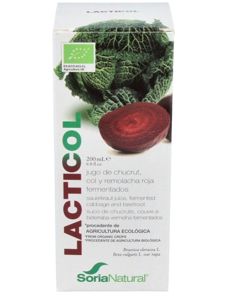 Lacticol Ecologico Jugo De Chucrut 200Ml de Soria Natural